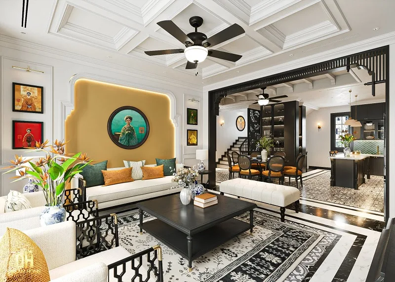 Phong cách Indochine sử dụng những màu sắc nào?